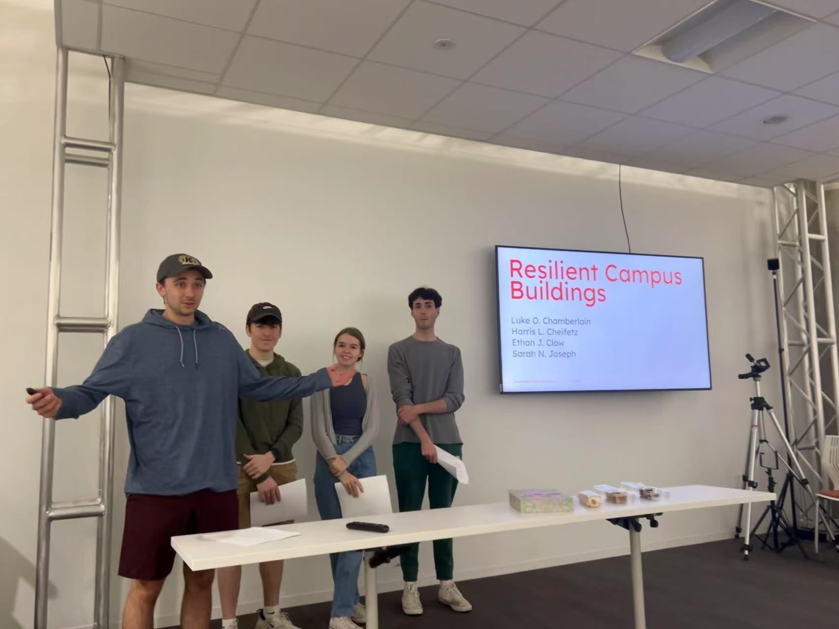Students presenting final course project work in Spring 2025